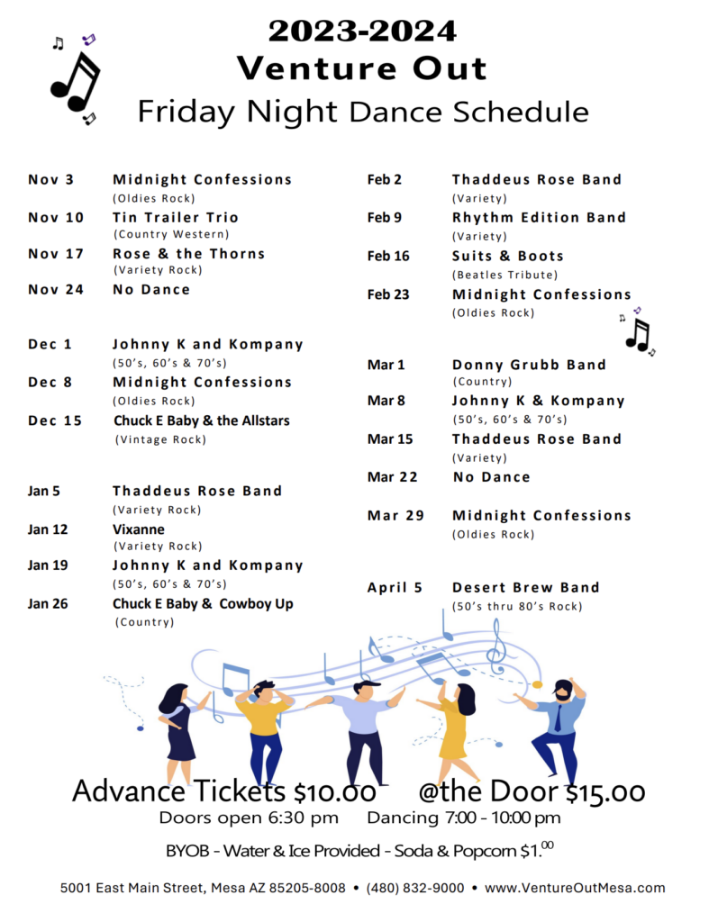 Friday Night Dance Schedule Flyer